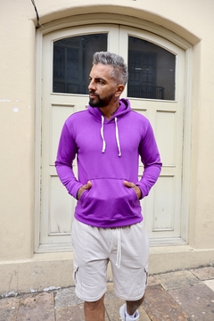 Hoodie Unisex En Algodon Morado en internet