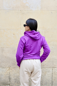 Hoodie Unisex En Algodon Morado - comprar online