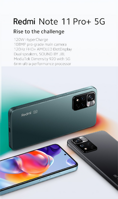 Note 11 Pro + 5G 120W HyperCharge Dimensity 920 120Hz AMOLED 108MP