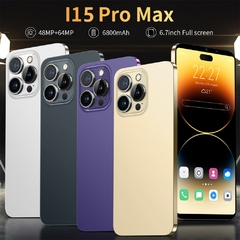 I15 pro max telefone celular, telefone celular, tela cheia 6.7 polegadas, identi