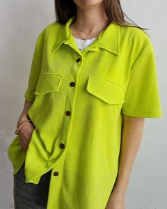 CAMISA OVERSIZE DE WAFFLE JAMAICA