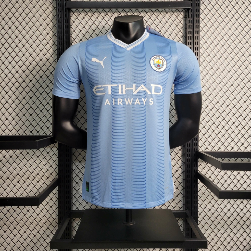 Camiseta Puma Manchester City 2022 2023 Haaland azul