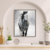 Quadro Decorativo Cavalo preto e branco 01 - RD Quadros