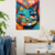 Quadro Decorativo Gato Grafite - loja online