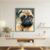 Quadro Decorativo Pug Cubismo