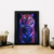 Quadro Decorativo Tigre Luz Neon - RD Quadros