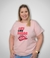 T-shirt Plus Size - Lips (Rosa)