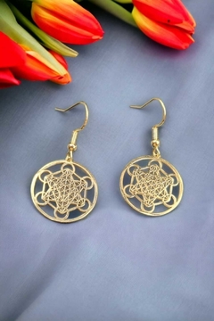 Aretes cubo de Metatron 2 tamaños - Ángeles con Alma