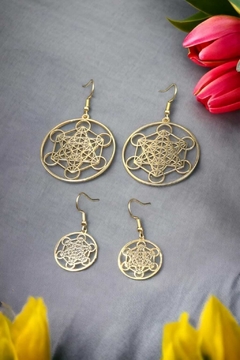 Aretes cubo de Metatron 2 tamaños - comprar en línea