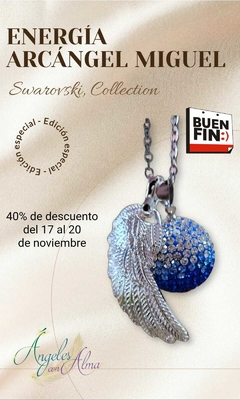 Llamador Energía ARCÁNGEL MIGUEL Swarovski Collection - Azul Degradado con Ala