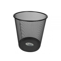 CESTO PARA BASURA DE MALLA METALICO NEGRO AZOR