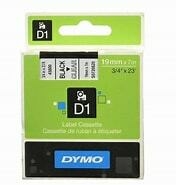 CINTA DYMO D-1 1/2" NEGRO/TRASPARENTE