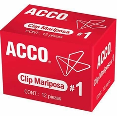 CLIP MARIPOSA No. 1 C/12 GRANDE ACCO