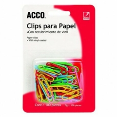 CLIP ESTANDAR No. 2 DE COLORES C/100 ACCO