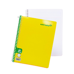 CUADERNO FORMA FRANCESA ESPIRAL 100H 5 MM ESTRELLA