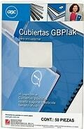 CUBIERTA GBPLAK OFICIO LISO TRASPARENTE GBC