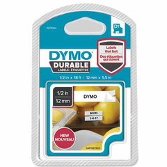 ETIQUETA DYMO 12MM X 5.5M NEGRO-BLANCO