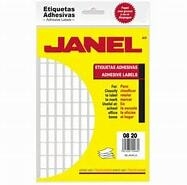 ETIQUETA JANEL ECO No.4 08 X 20 mm BLANCA.