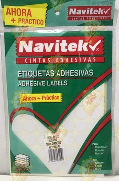 ETIQUETA ADHESIVA BLANCA 13 X 25 NAVITEK