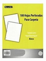 HOJA PARA CARPETA FORMITEC CARTA BLANCA