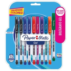 BOLIGRAFO PAPER MATE GEL FINO C/10 COLORES