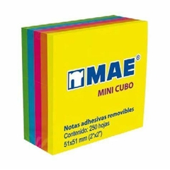 NOTAS MINI CUBO 250 H 5 COL 2 X 2 NEON MAE