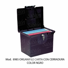 ORGANIFILE AZOR SABLON CARTA CON CERRADURA NEGRO