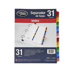 SEPARADOR WILSON JONES 1-31 NUMERICO