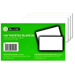 TARJETA BRISTOL BLANCA 3 X 5 FORMITEC