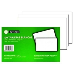 TARJETA BRISTOL BLANCA 5 X 8 FORMITEC