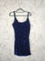 Vestido de Veludo Azul-marinho - comprar online