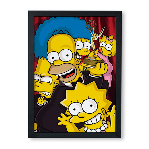 Quadro Decorativo Anime Os Simpsons c/ Moldura E Vidro A3 em