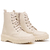 Coturno Botinha Bota Feminina Cano Alto Plataforma Off White