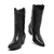 Bota Feminina Texana Western em Couro Preto Brilho