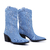 Bota Feminina Texana Western em Couro Azul Jeans na internet