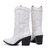 Bota Feminina Texana Western em Couro Branco - Kesper Club