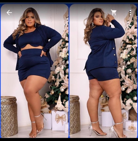 TRIJUNTO LAISE AZUL - Daju Moda Plus Size Feminina