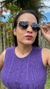 Óculos de Sol HEXAGONAL Preto Degradê - comprar online