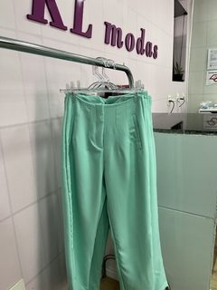 calça alfaiataria verde agua - comprar online