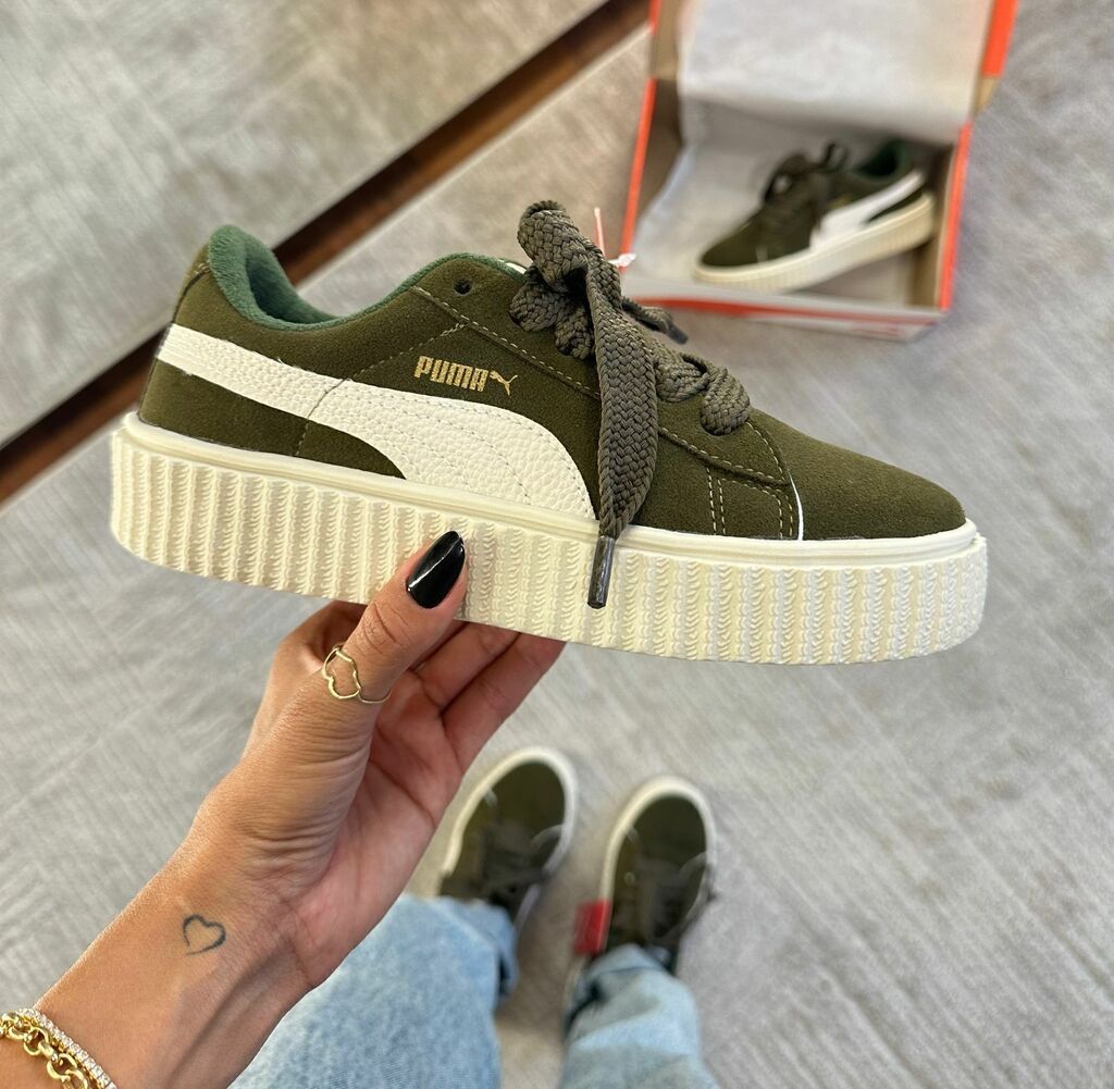 Tenis Puma Sued Soft Foam VERDE MILITAR