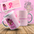 CANECA BRANCA PERSONALIZADA - OUTUBRO ROSA - BONECA