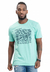 Camiseta masculina gola careca tropical summer meia malha