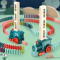 Brinquedo Educativo, Locomotiva Mágica: Distribui os dominós automaticamente, Trator com luz e som. O brinquedo perfeito para seus anjinhos. - loja online