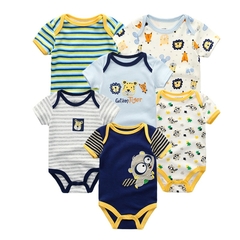 Bodysuits: 6 Peças/conjunto unissex de macacoezinhos para seu bebê recém-nascido, Excelência e Qualidade garantida. Proteja seu Anjinho. - loja online