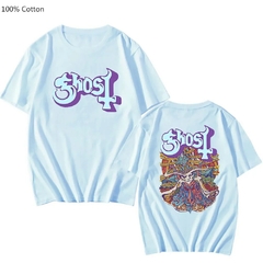 Camiseta Ghost Band para Feminino e Masculino, 100% Algodão, Estampada com manga curta para pessoas de bom gosto.