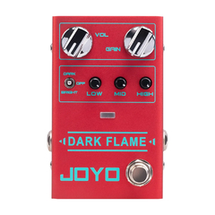 JOYO R-17 Dark Flame é um pedal de distorção de alto ganho, com pedal EQ de 3 bandas-Três botões LOW, MID e HIGH para ajustar a frequência correspondente Bass,Mid e Treble, fornecendo vários tons para guitarristas. Vários tons pedal-Com um interruptor, você pode selecionar três diferentes tipos de distorção sonora. O-R-17 Dark Flame Guitar Effect Pedal, Pedal de Alto Ganho, 3 Band EQ Metal, Elimina as distorções sonoras. Para você guitarrista Exigente. - loja online