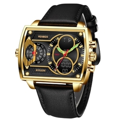 LIGE Relógio masculino de luxo da melhor marca FOXBOX Fashion Relógio quadrado masculino casual esportivo. O Relógio do Homem Exigente.de - ÁGUIASHOPPING