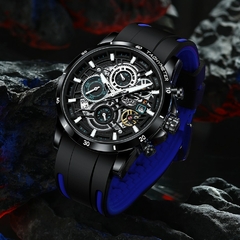 LIGE-Relógio de quartzo impermeável de aço inoxidável masculino, relógio para o Homem Inteligente. - ÁGUIASHOPPING