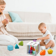 Cubo Mágico. Brinquedos para o bebê, divertido e didático, de 6 a 12 meses, ajuda no desenvolvimento da coordenação motora criança. - loja online