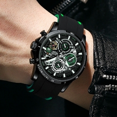 LIGE-Relógio de quartzo impermeável de aço inoxidável masculino, relógio para o Homem Inteligente. - comprar online